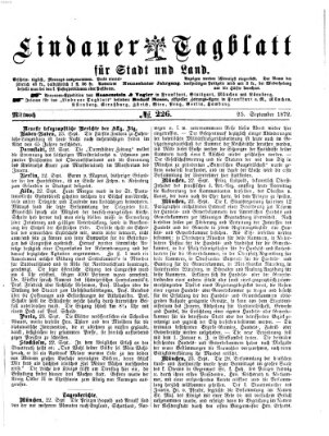 Lindauer Tagblatt für Stadt und Land Mittwoch 25. September 1872