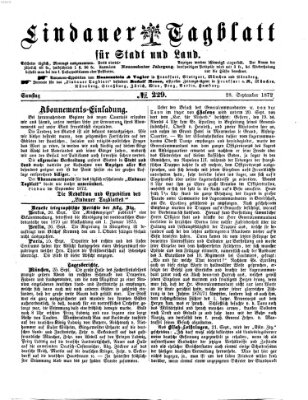 Lindauer Tagblatt für Stadt und Land Samstag 28. September 1872