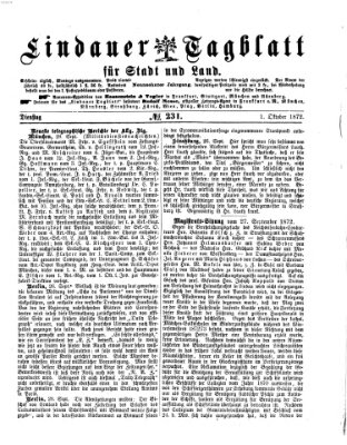 Lindauer Tagblatt für Stadt und Land Dienstag 1. Oktober 1872