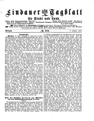 Lindauer Tagblatt für Stadt und Land Mittwoch 2. Oktober 1872