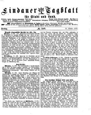 Lindauer Tagblatt für Stadt und Land Freitag 18. Oktober 1872