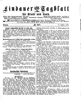 Lindauer Tagblatt für Stadt und Land Samstag 19. Oktober 1872