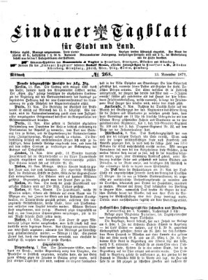 Lindauer Tagblatt für Stadt und Land Mittwoch 13. November 1872