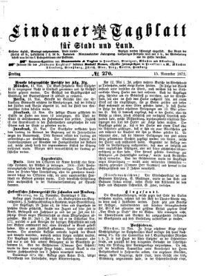 Lindauer Tagblatt für Stadt und Land Freitag 15. November 1872