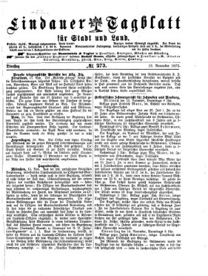 Lindauer Tagblatt für Stadt und Land Dienstag 19. November 1872