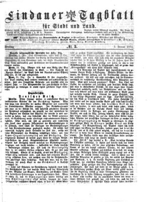 Lindauer Tagblatt für Stadt und Land Freitag 3. Januar 1873