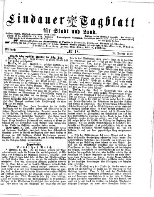 Lindauer Tagblatt für Stadt und Land Mittwoch 22. Januar 1873