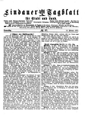 Lindauer Tagblatt für Stadt und Land Donnerstag 13. Februar 1873