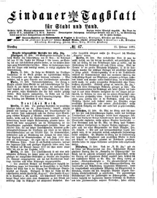 Lindauer Tagblatt für Stadt und Land Dienstag 25. Februar 1873