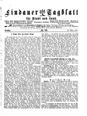 Lindauer Tagblatt für Stadt und Land Samstag 22. März 1873