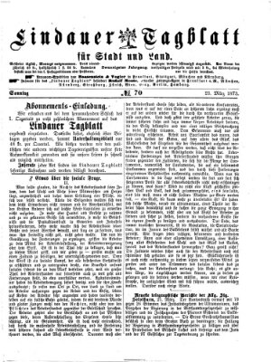 Lindauer Tagblatt für Stadt und Land Sonntag 23. März 1873