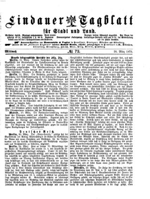 Lindauer Tagblatt für Stadt und Land Mittwoch 26. März 1873