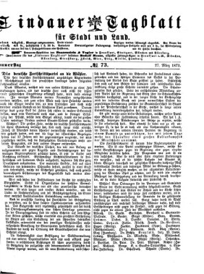 Lindauer Tagblatt für Stadt und Land Donnerstag 27. März 1873