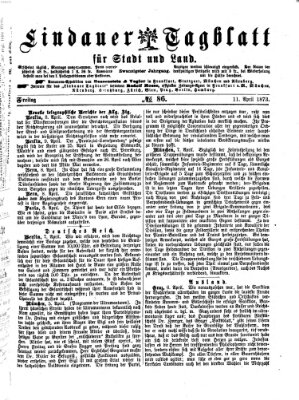 Lindauer Tagblatt für Stadt und Land Freitag 11. April 1873