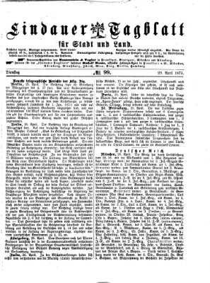 Lindauer Tagblatt für Stadt und Land Dienstag 29. April 1873