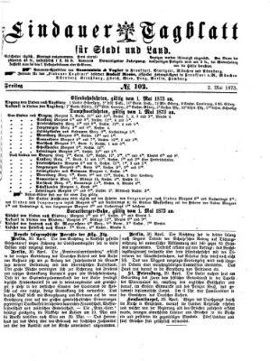 Lindauer Tagblatt für Stadt und Land Freitag 2. Mai 1873