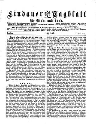 Lindauer Tagblatt für Stadt und Land Samstag 3. Mai 1873