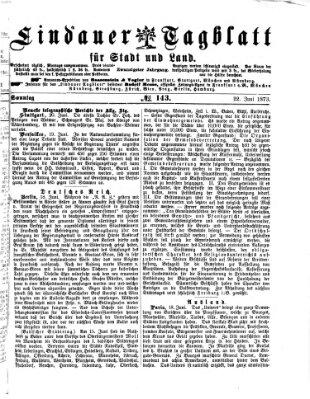 Lindauer Tagblatt für Stadt und Land Sonntag 22. Juni 1873