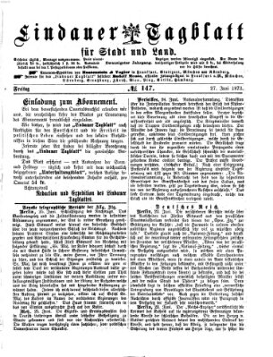 Lindauer Tagblatt für Stadt und Land Freitag 27. Juni 1873