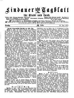 Lindauer Tagblatt für Stadt und Land Samstag 28. Juni 1873