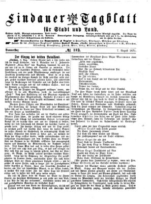 Lindauer Tagblatt für Stadt und Land Donnerstag 7. August 1873