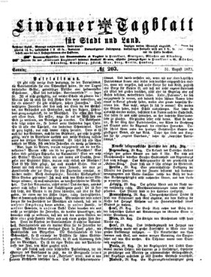 Lindauer Tagblatt für Stadt und Land Sonntag 31. August 1873