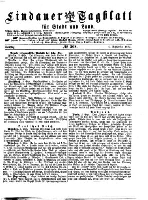 Lindauer Tagblatt für Stadt und Land Samstag 6. September 1873