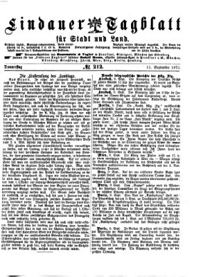 Lindauer Tagblatt für Stadt und Land Donnerstag 11. September 1873