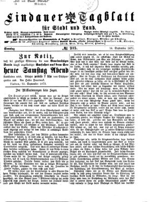 Lindauer Tagblatt für Stadt und Land Sonntag 14. September 1873