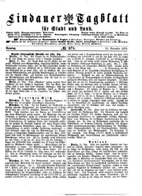 Lindauer Tagblatt für Stadt und Land Sonntag 23. November 1873