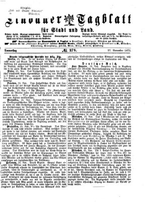 Lindauer Tagblatt für Stadt und Land Donnerstag 27. November 1873