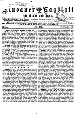 Lindauer Tagblatt für Stadt und Land Mittwoch 17. Dezember 1873