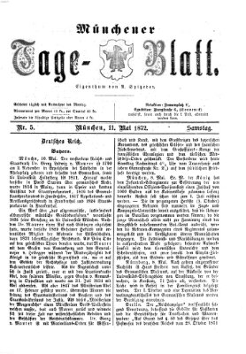 Münchener Tage-Blatt Samstag 11. Mai 1872