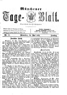 Münchener Tage-Blatt Samstag 25. Mai 1872