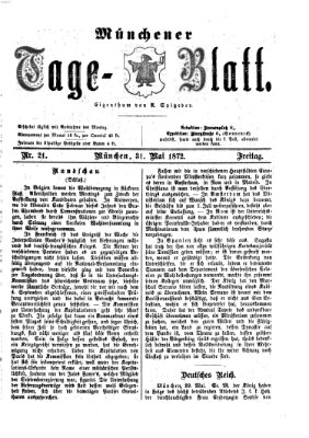 Münchener Tage-Blatt Freitag 31. Mai 1872