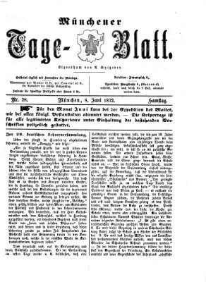 Münchener Tage-Blatt Samstag 8. Juni 1872