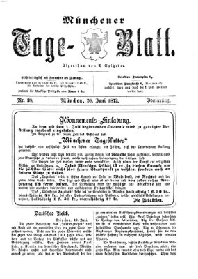 Münchener Tage-Blatt Donnerstag 20. Juni 1872