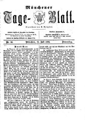 Münchener Tage-Blatt Donnerstag 11. Juli 1872