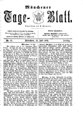 Münchener Tage-Blatt Freitag 12. Juli 1872