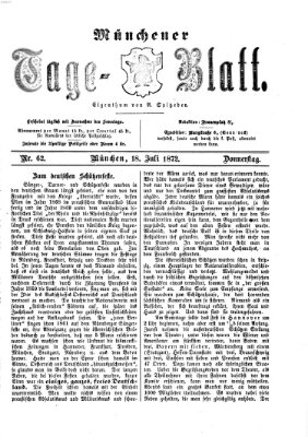 Münchener Tage-Blatt Donnerstag 18. Juli 1872