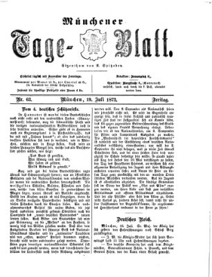 Münchener Tage-Blatt Freitag 19. Juli 1872