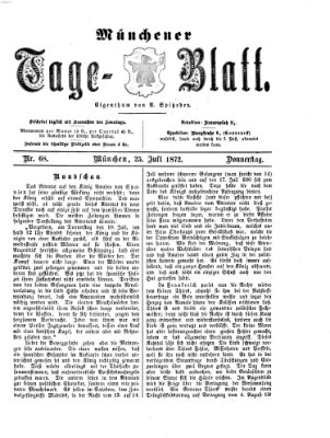 Münchener Tage-Blatt Donnerstag 25. Juli 1872