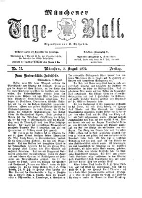 Münchener Tage-Blatt Freitag 2. August 1872