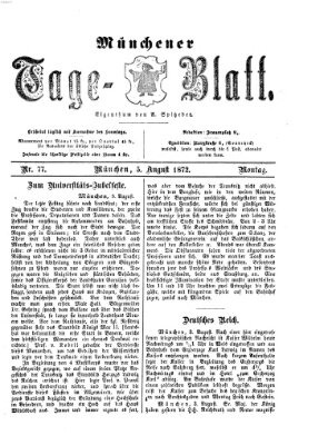 Münchener Tage-Blatt Montag 5. August 1872