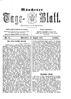 Münchener Tage-Blatt Samstag 10. August 1872