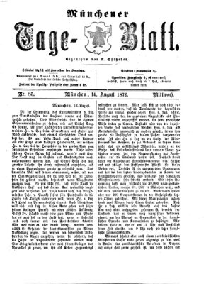 Münchener Tage-Blatt Mittwoch 14. August 1872