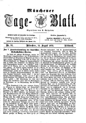 Münchener Tage-Blatt Mittwoch 21. August 1872