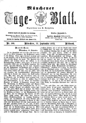 Münchener Tage-Blatt Mittwoch 11. September 1872