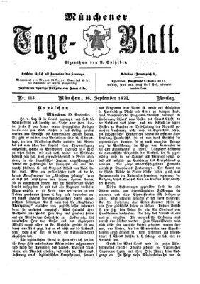 Münchener Tage-Blatt Montag 16. September 1872