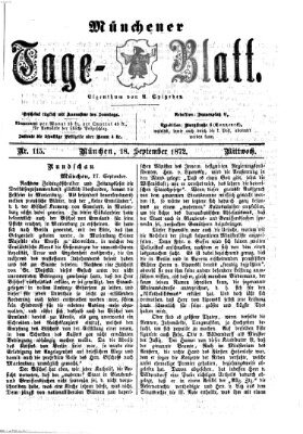 Münchener Tage-Blatt Mittwoch 18. September 1872